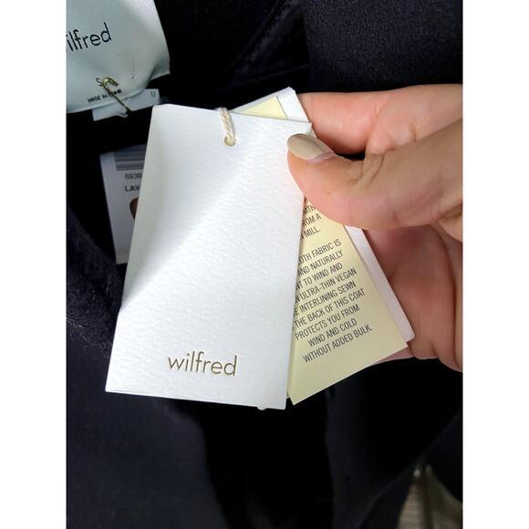 Wilfred Laval Black Wool Cashmere Coat size S small - Picture 5 of 12